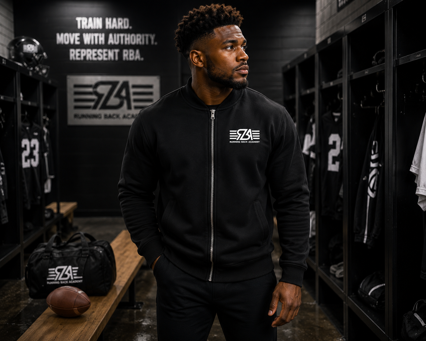 RBA | Essential Zip-Up Fleeced Varsity Jacket