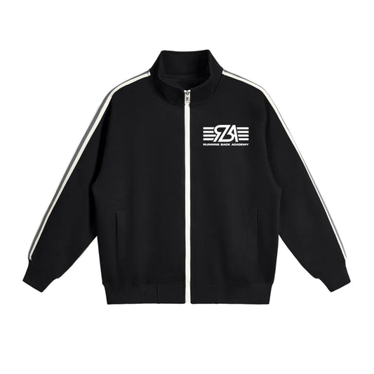 Contrast Side-Stripe Stand Collar  Jacket