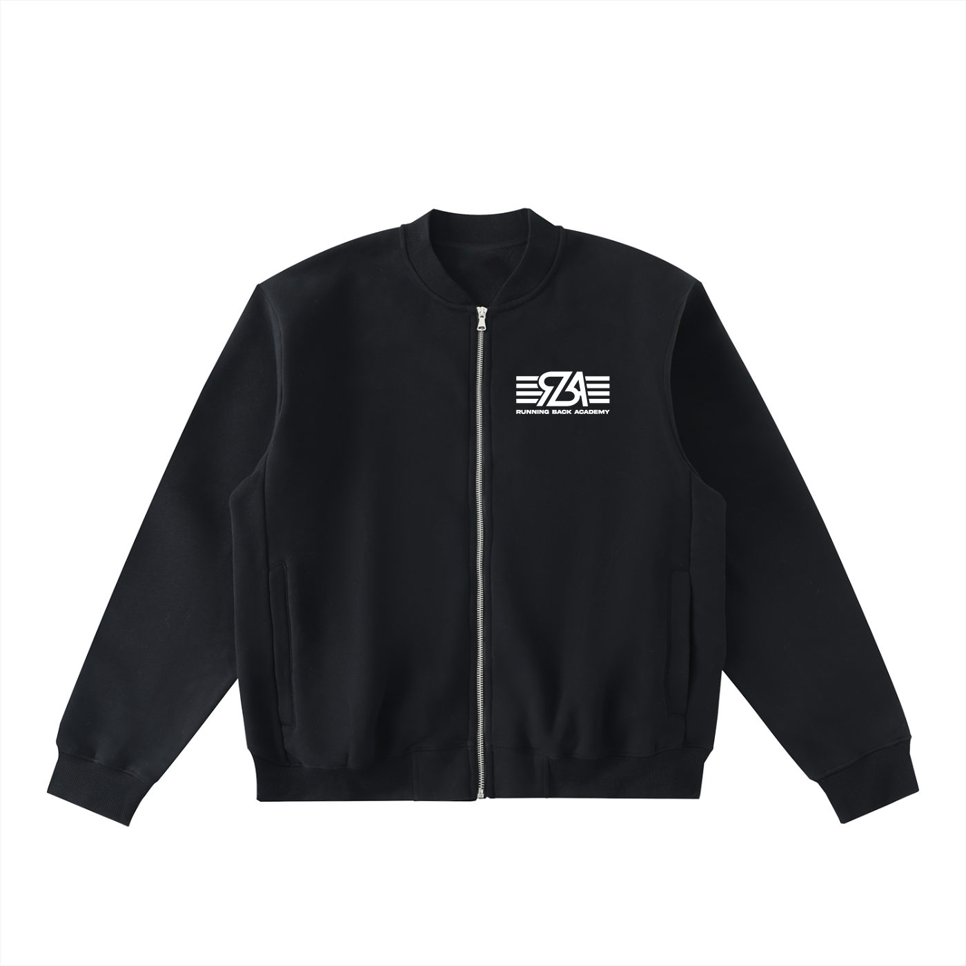 Essential Zip-Up Fleeced Varsity Jacket