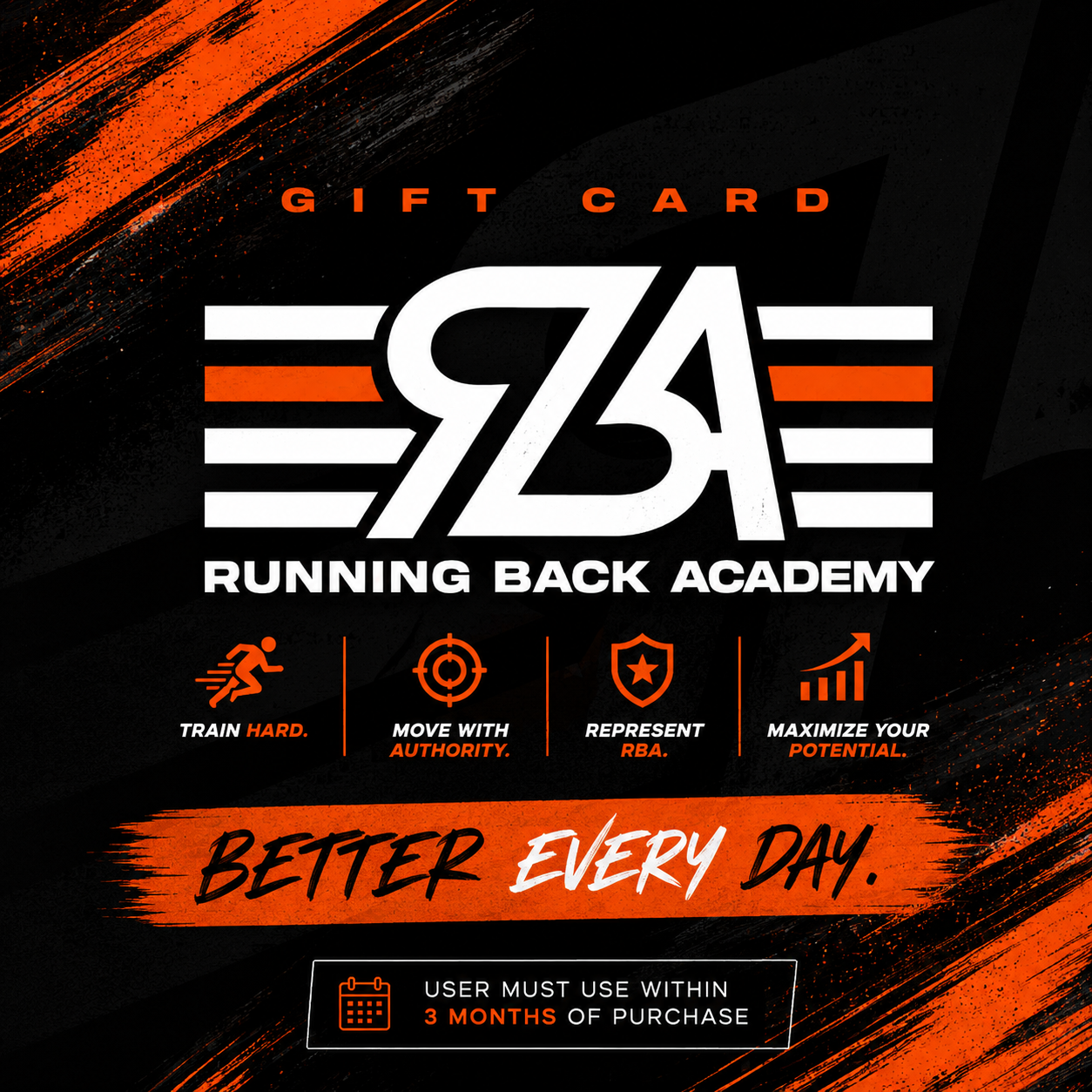 The RunningBack Academy Gift Card