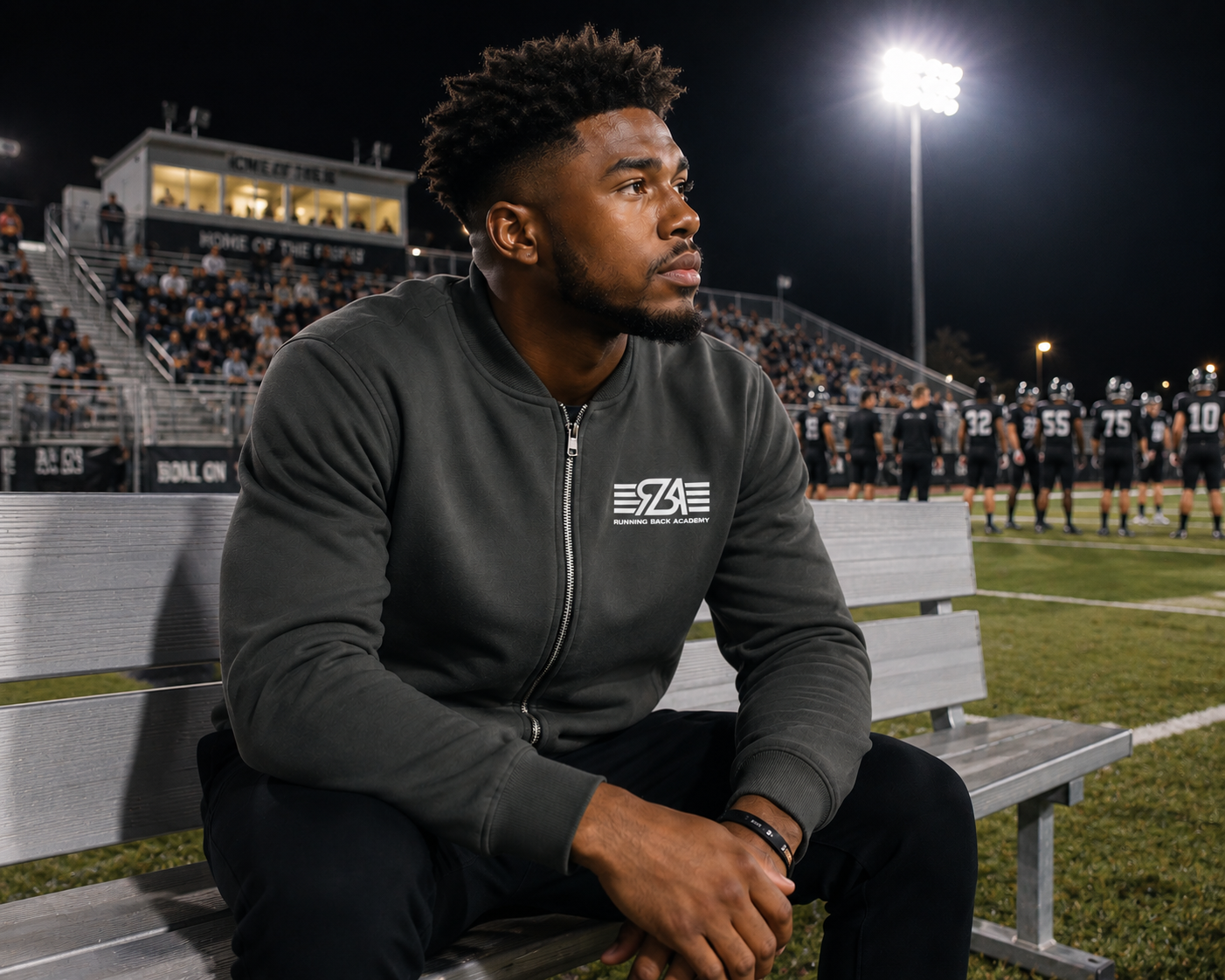 RBA | Essential Zip-Up Fleeced Varsity Jacket