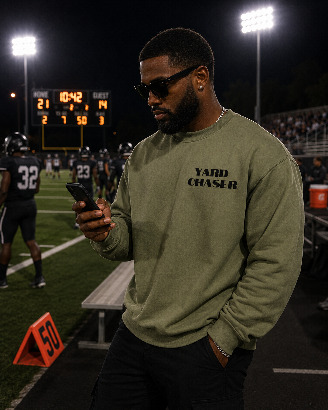 RBA | "YARD CHASER" CREW NECK SWEATSHIRT | BLACK LOGO