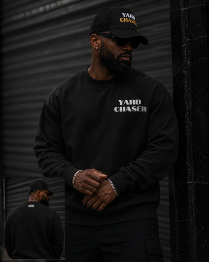 RBA | "YARD CHASER" CREW NECK SWEATSHIRT | WHITE LOGO