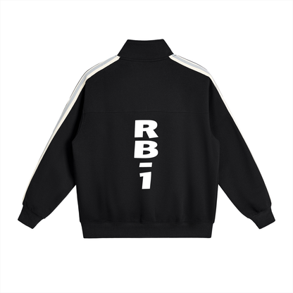 Contrast Side-Stripe Stand Collar  Jacket