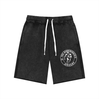 Unisex Mineral Wash Raw Edge Shorts